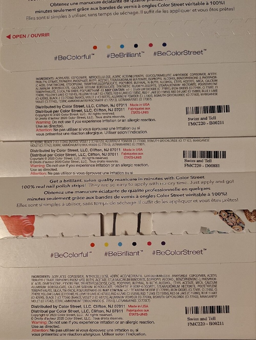 Color Street White and Gold Nail Polish Strips Variety Pack - Picture 2 of 3